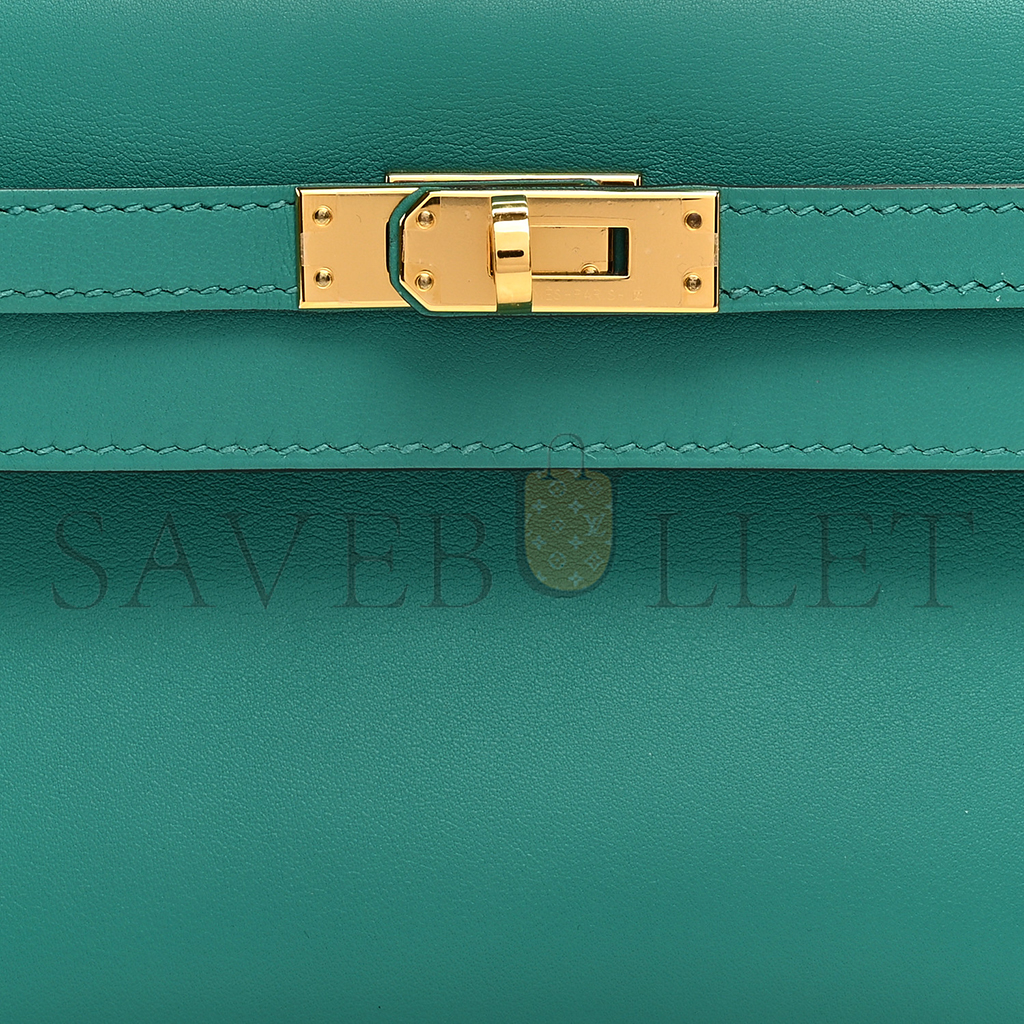 HERMÈS MASTER SWIFT KELLY POCHETTE CLUTCH VERT VERONE (22*14*7cm)